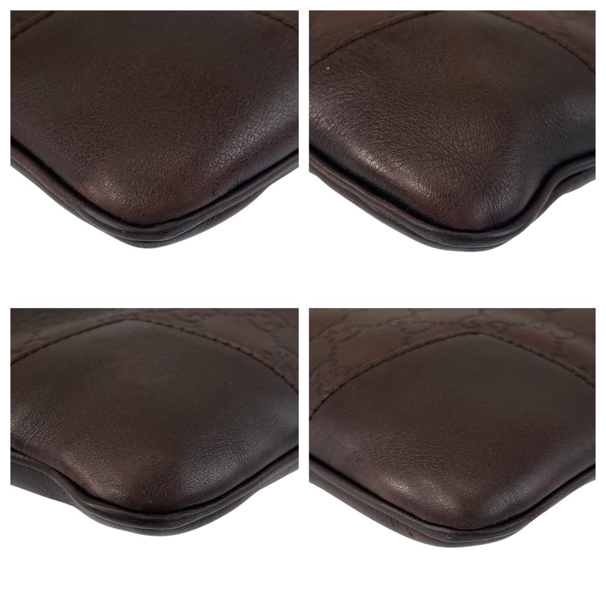 GUCCI Shoulder Bag 148476 leather Brown Silver Metal Shoulder Bag Messenger bag Guccisima Women