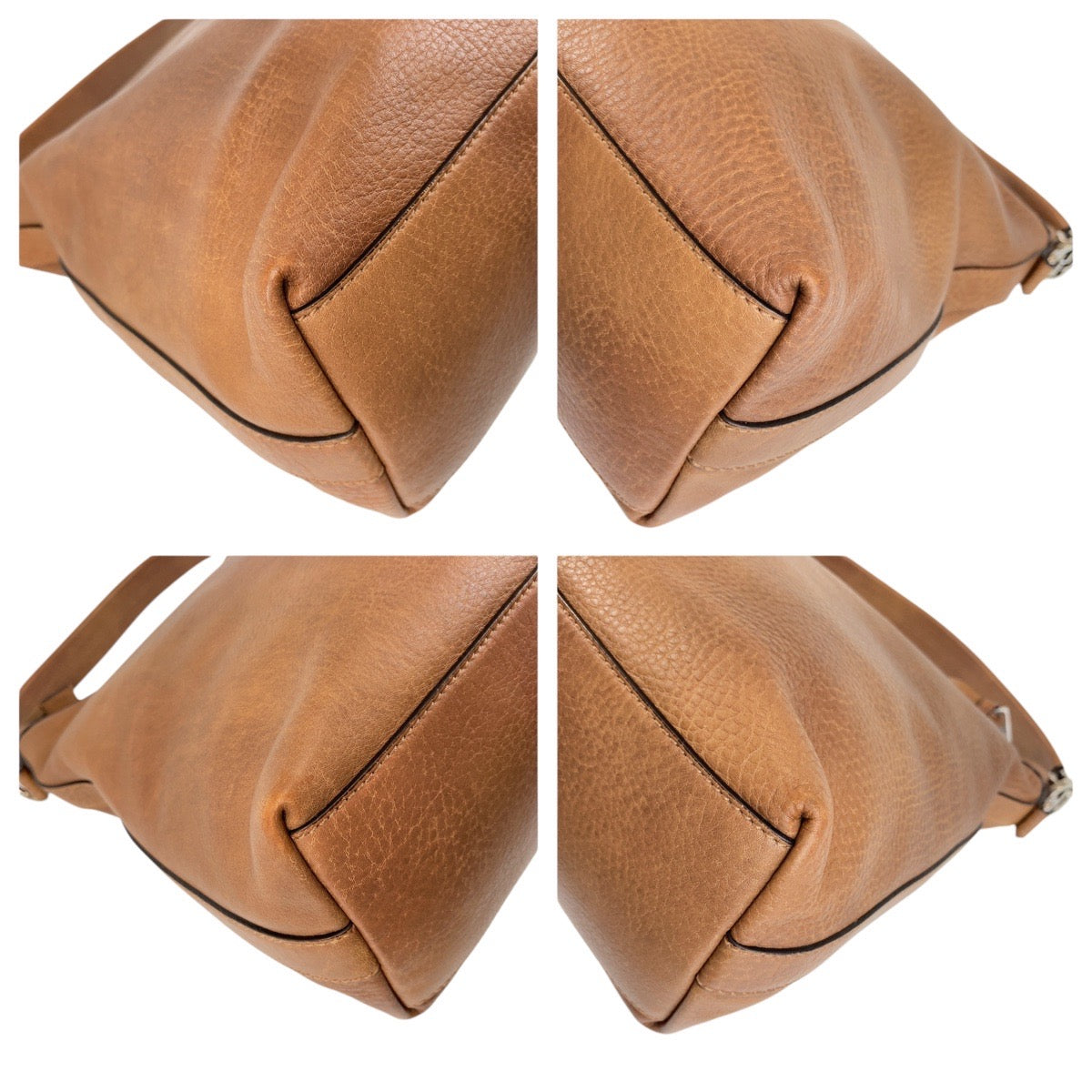 GUCCI Shoulder Bag 326514 leather Brown Silver Metal Shoulder Bag Pochette 2way Interlocking Women