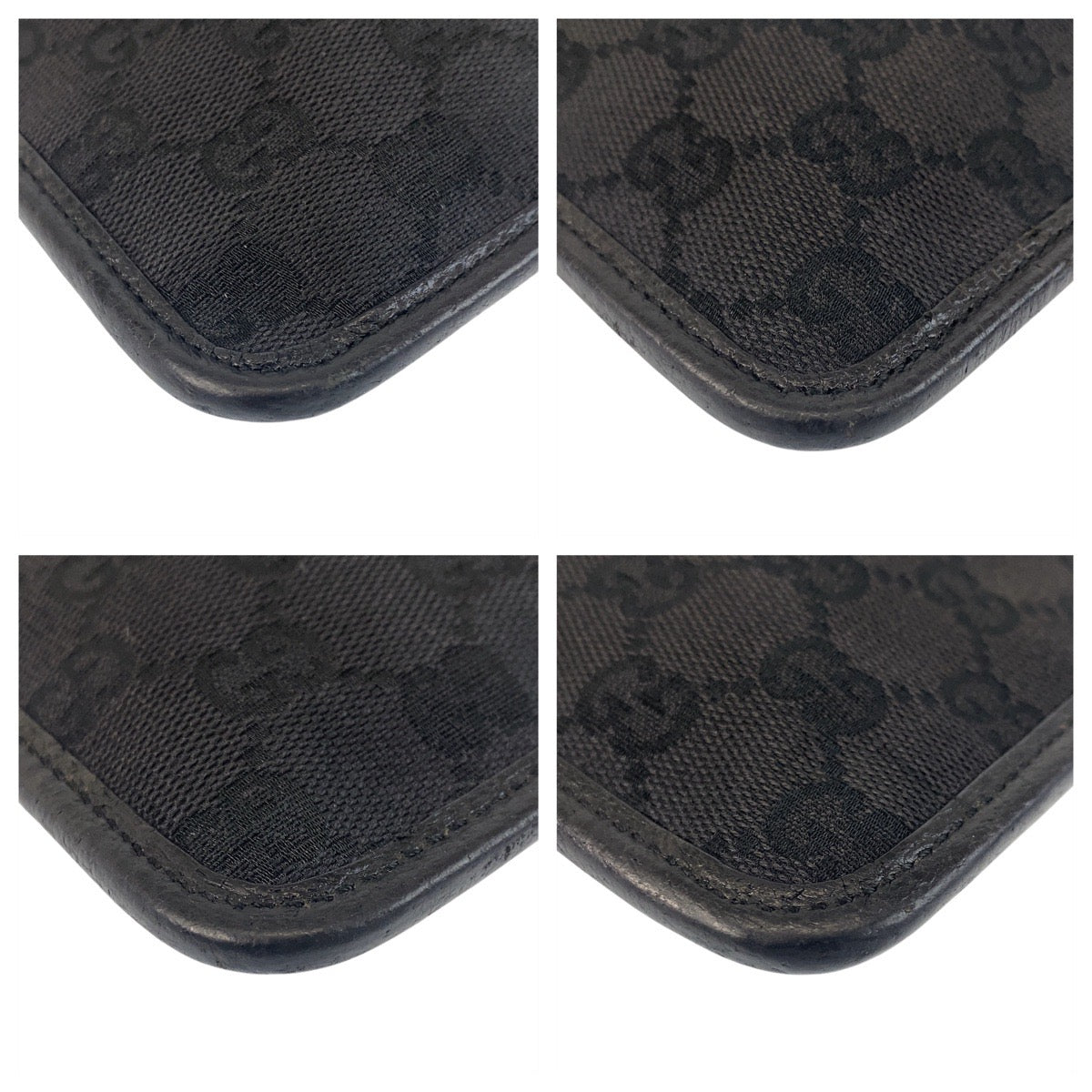 GUCCI Shoulder Bag 27639 GG canvas, leather Black black Shoulder Bag pochette Women