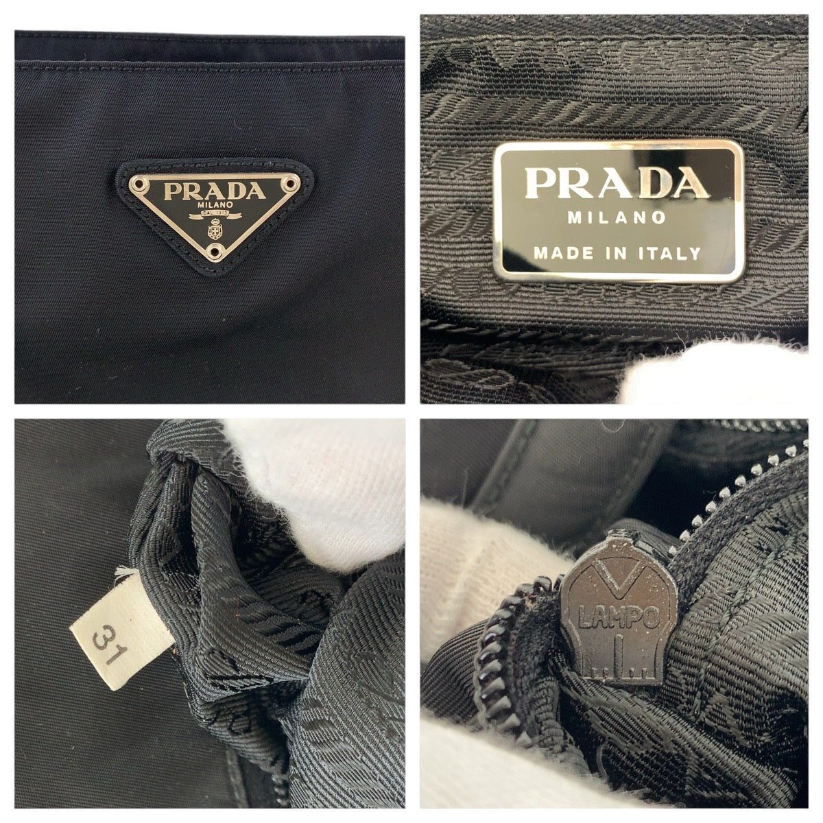 Prada Tessuto Triangle Logo Plate Nylon Tote Bag 501618
