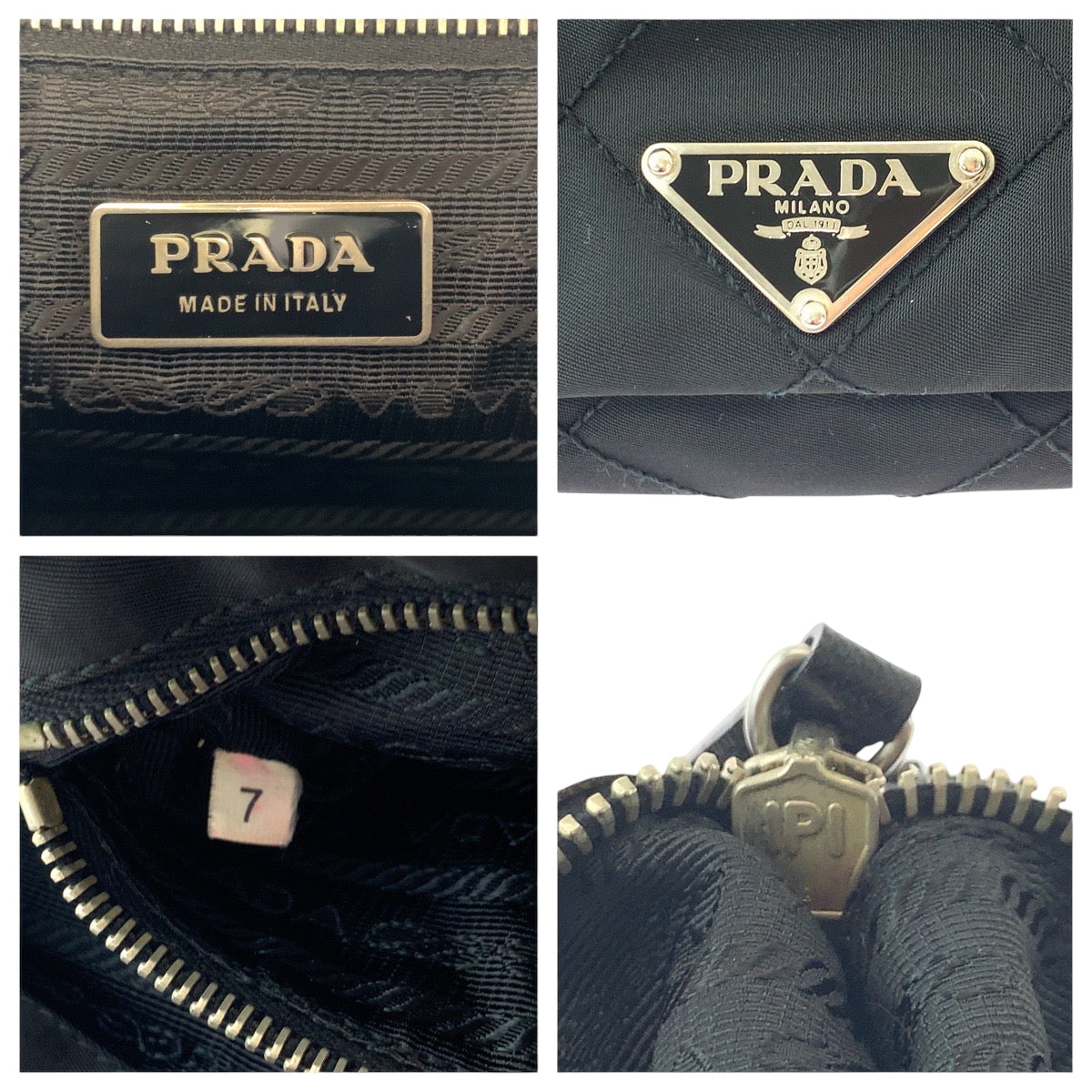 PRADA Shoulder Bag BT0422 Nylon Black SilverMetal Shoulder Bag Messenger bag quilting testu Triangle With logo Women