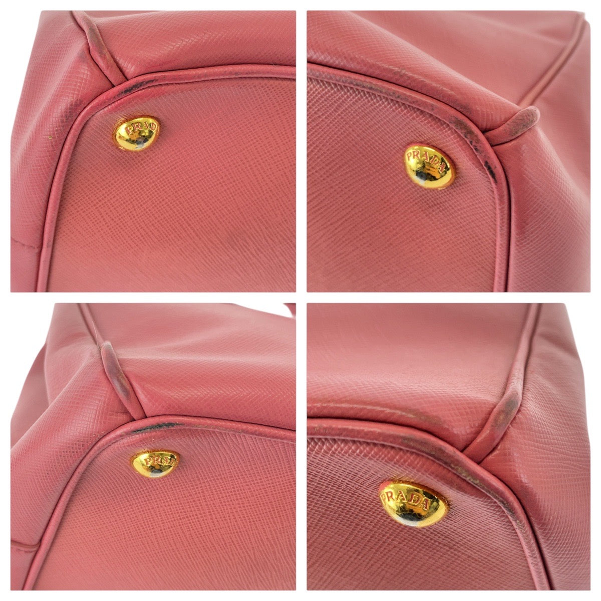 Prada Saffiano 2way bag Pink Leather 208 58/Q