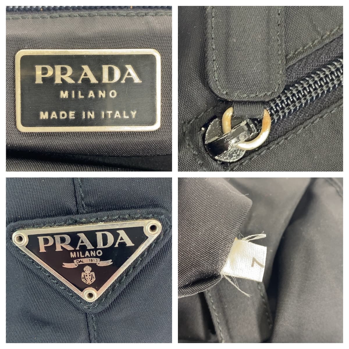 PRADA Tote Bag Nylon, Plastic black Tote Bag handbag Test Triangle With logo Women