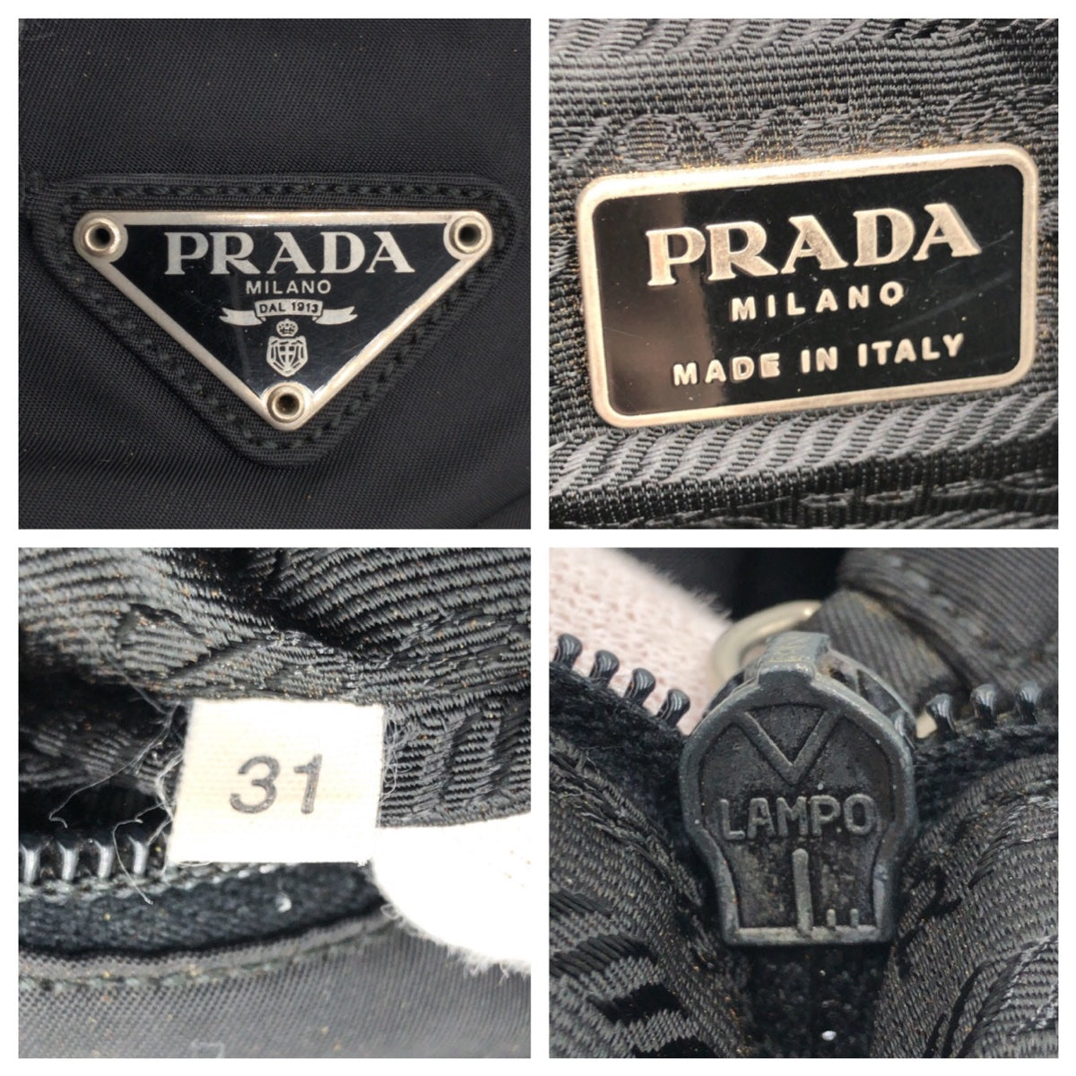 PRADA Tote Bag Nylon Black black Tote Bag Shoulder Bag Handbag Test Triangular logo Women