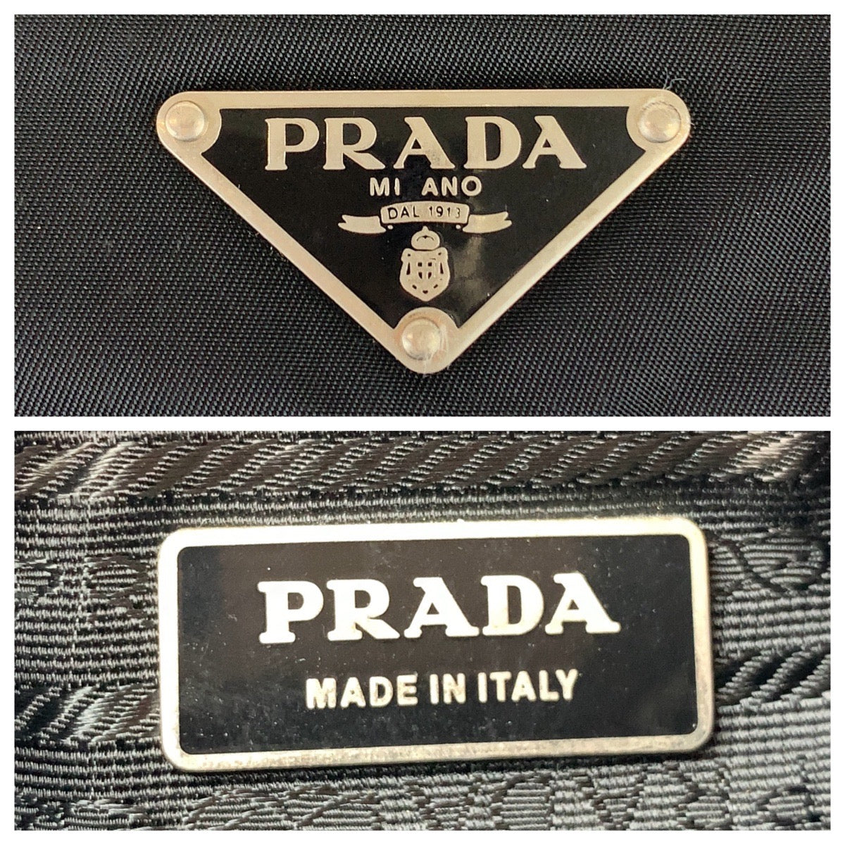 Prada Tessuto Nylon Leather Python Shoulder Bag