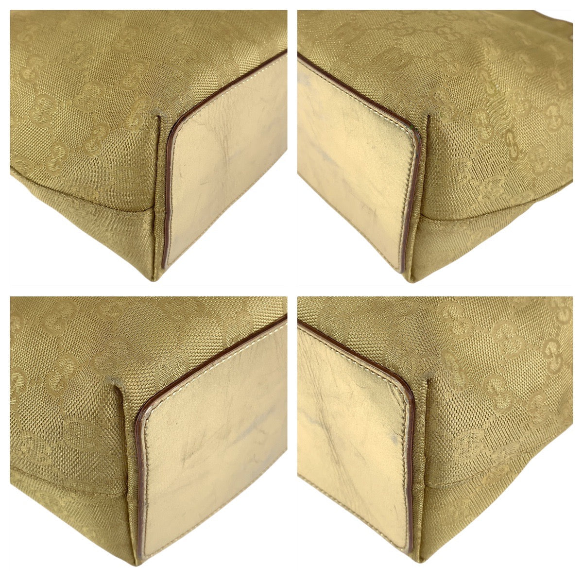 GUCCI Tote Bag 002 1099 GG canvas, leather gold Tote Bag Shoulder Bag Women