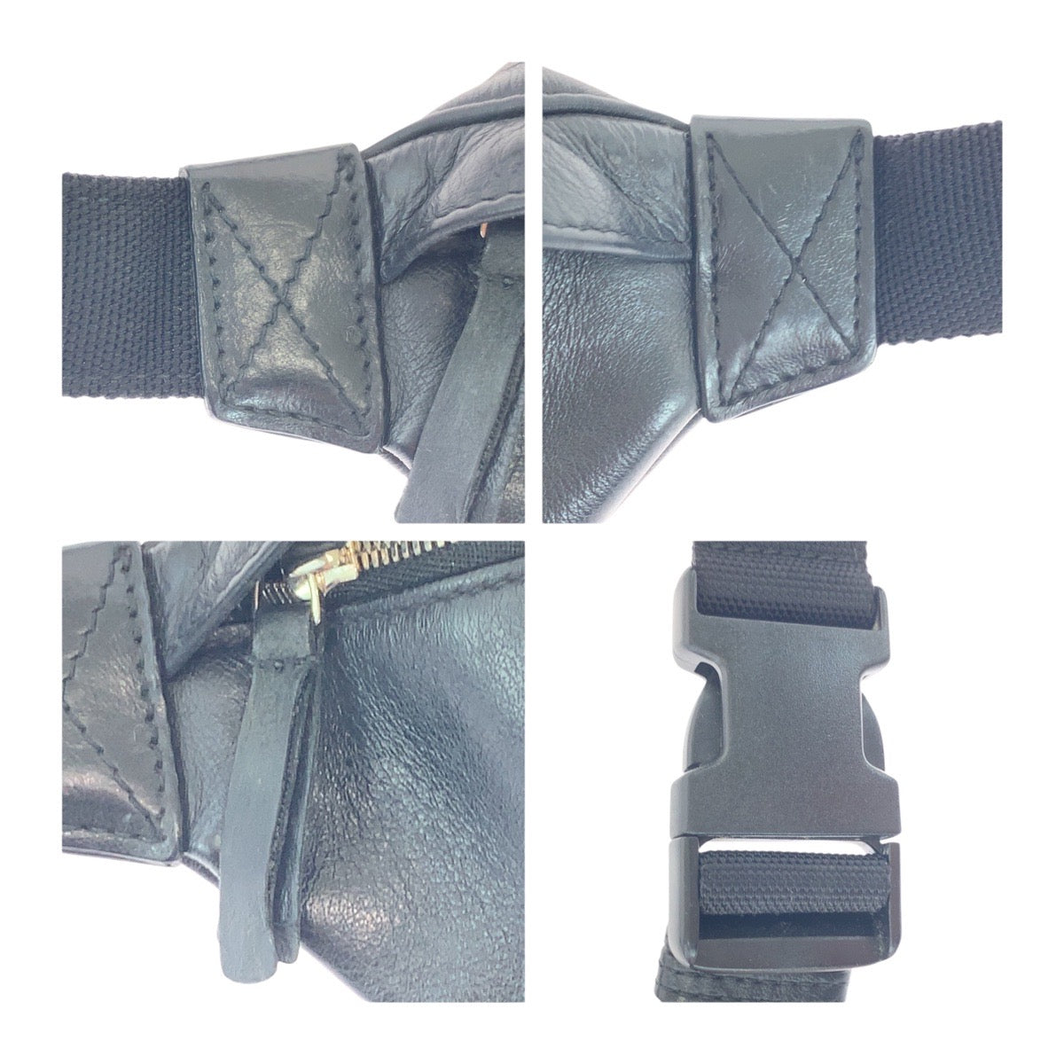BALENCIAGA Sling bag 552376 leather black Sling bag Waist bag Unisex Every day Logo print mens