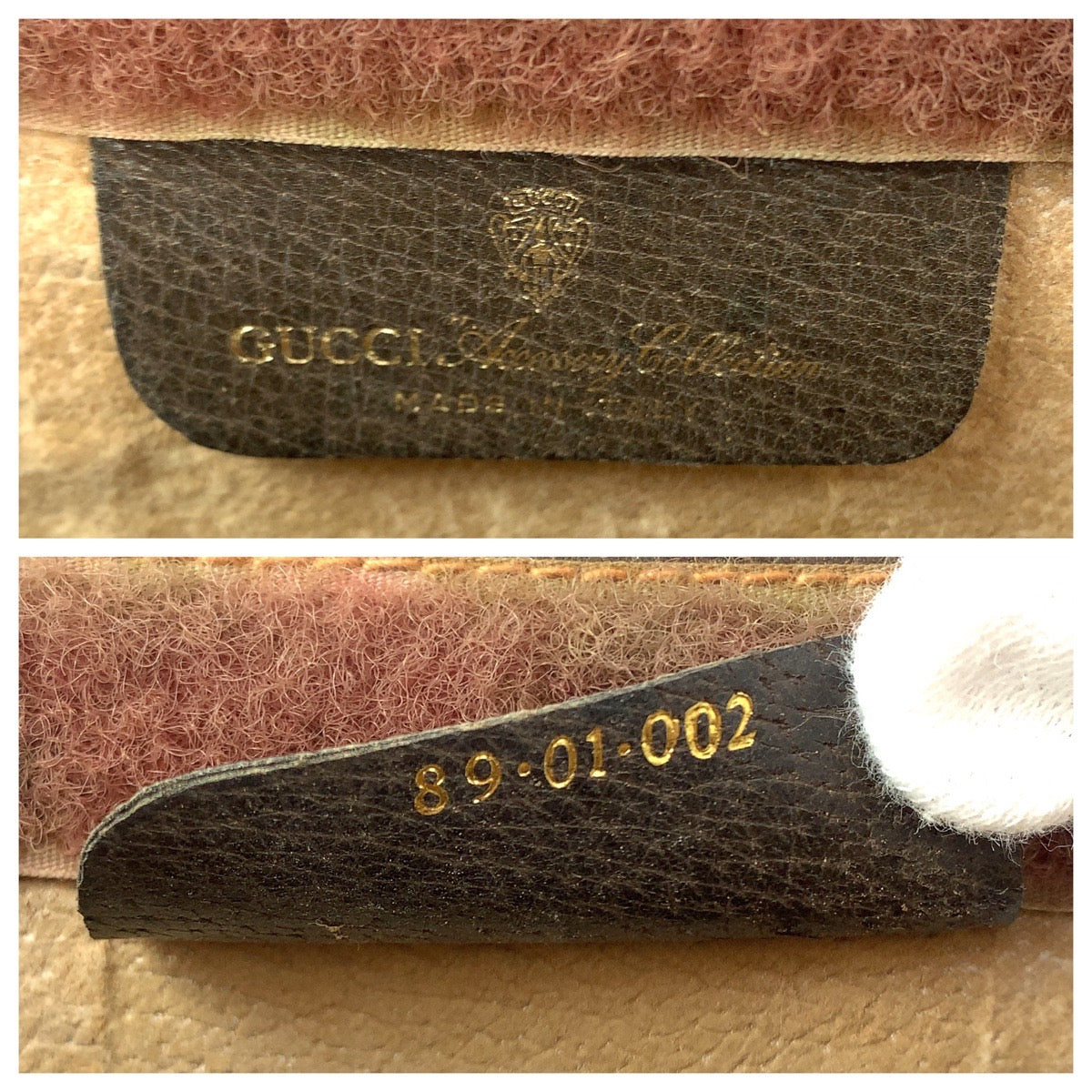 GUCCI Clutch bag 89 01 002 GG Supreme Canvas Beige Brown Red Green Clutch bag business bag Old Gucci Shelly Line Women