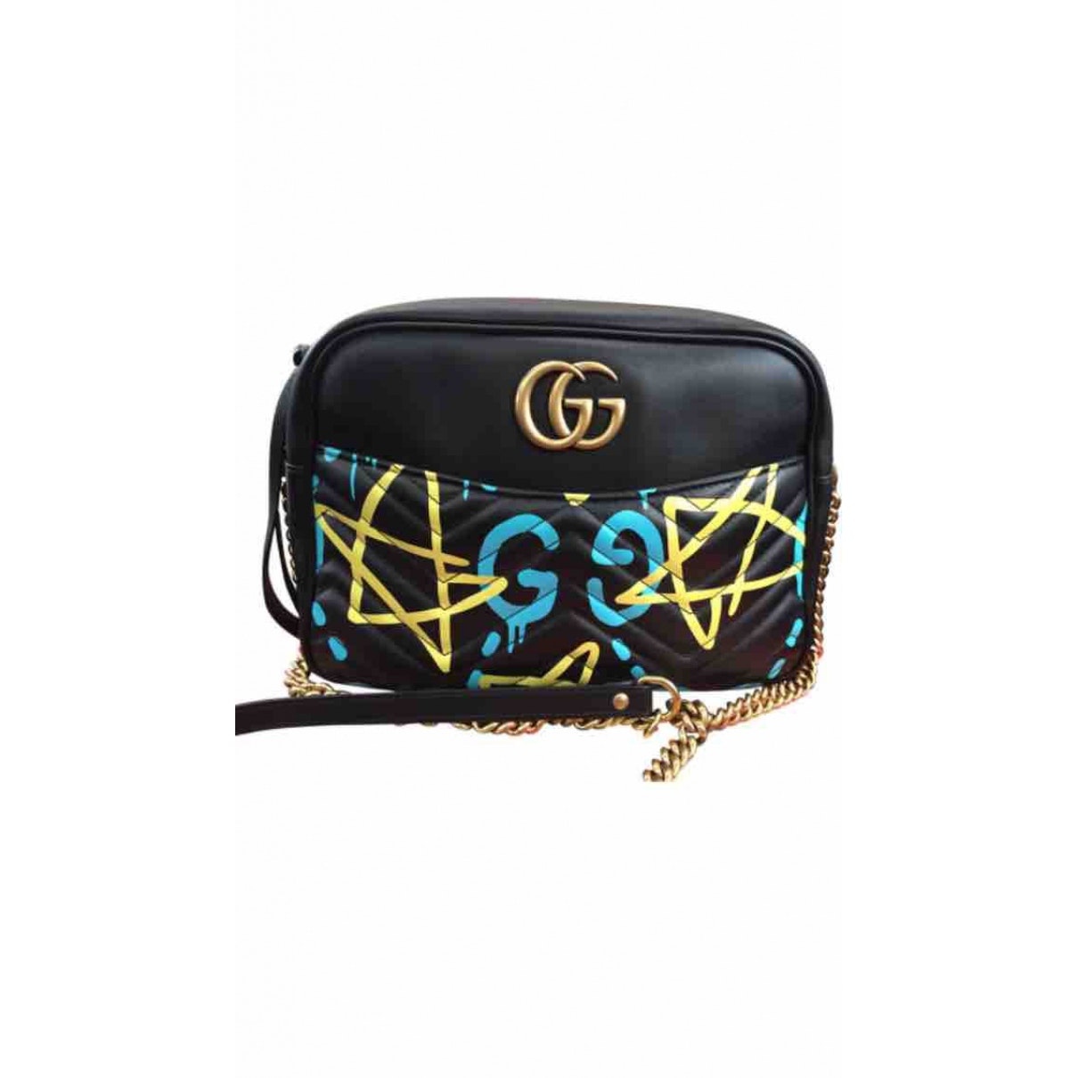 Gucci marmont black leather handbag