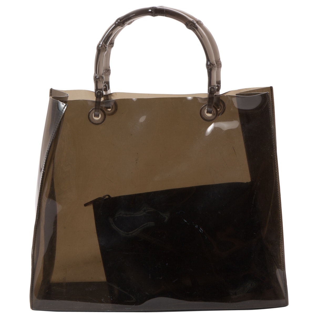 Gucci anthracite plastic handbag