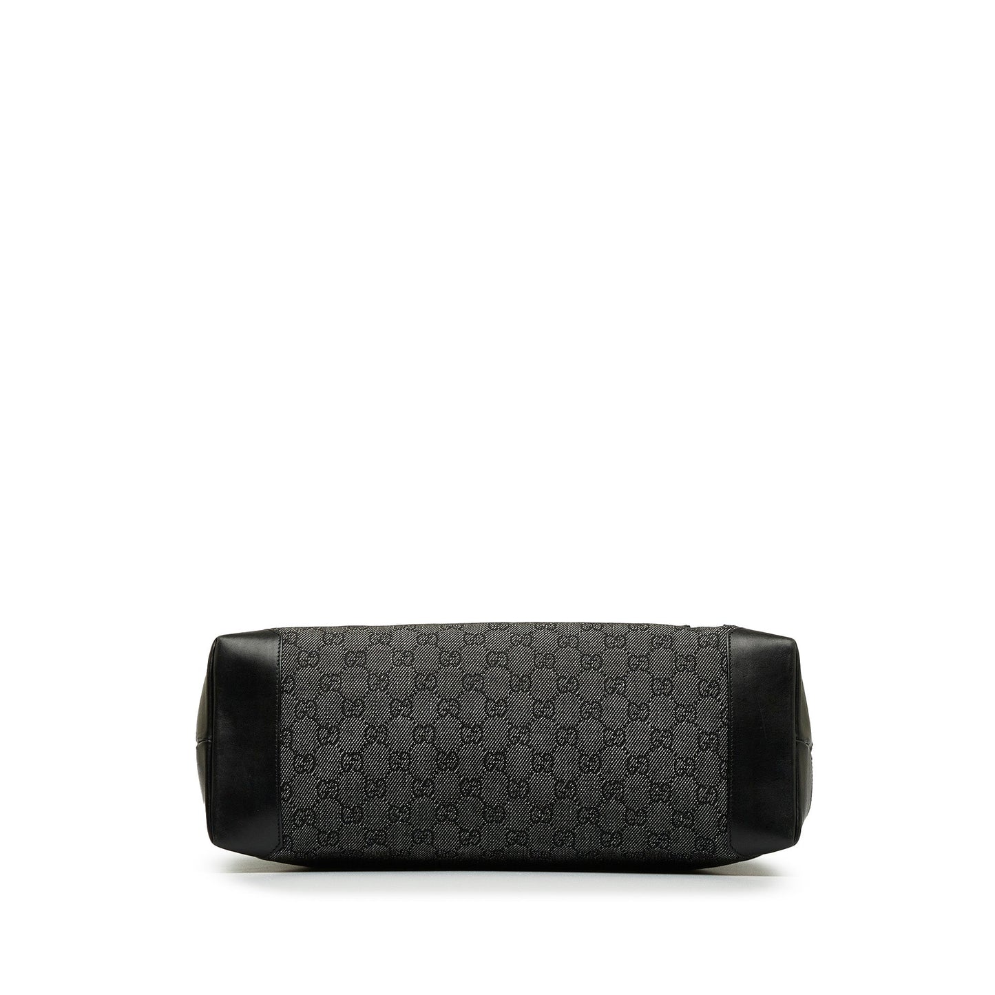Gucci Black Leather Canvas Tote Style 14