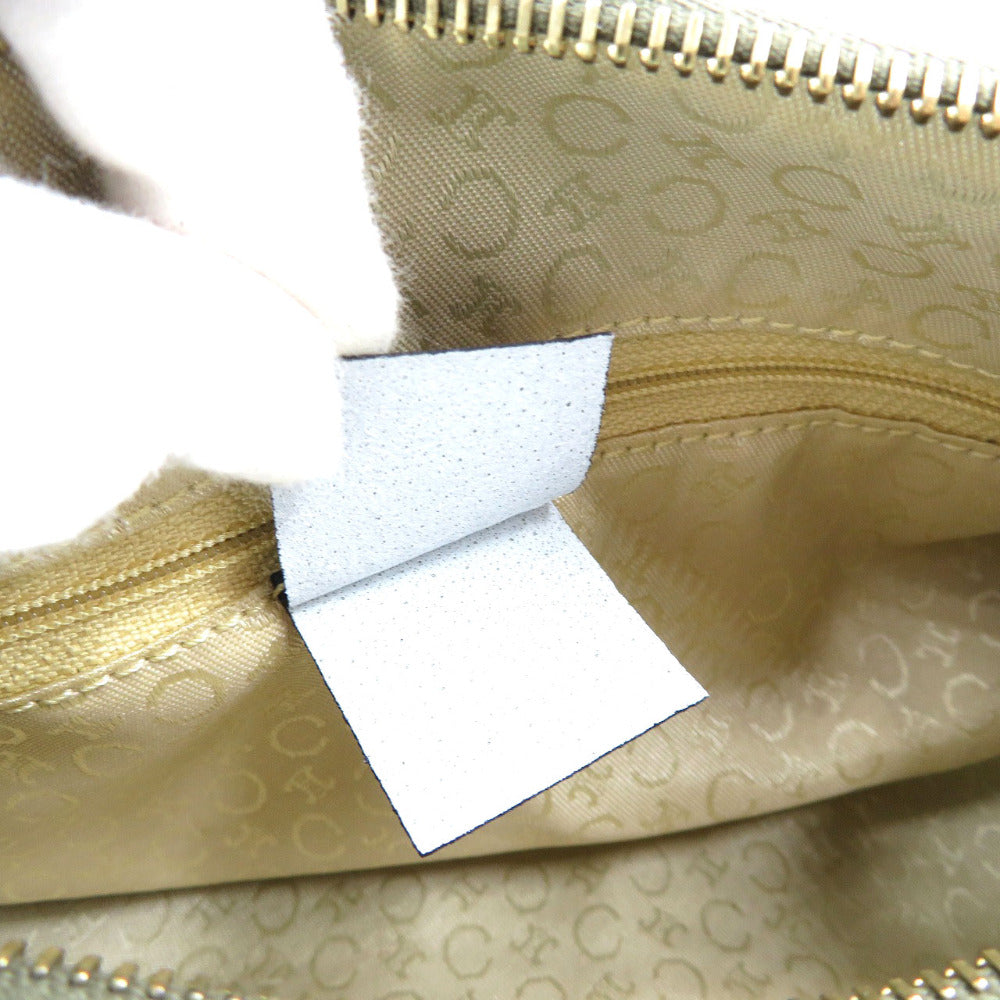 CELINE Shoulder Bag Canvas, Leather olive Women