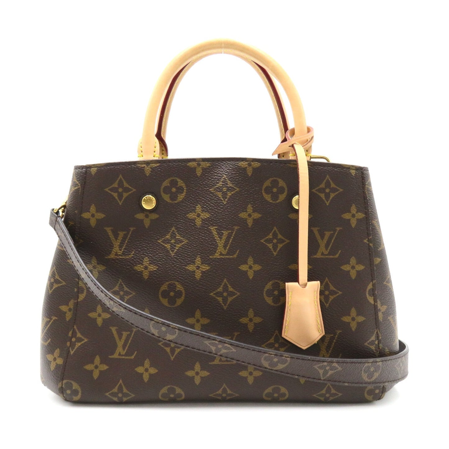 Louis Vuitton Montaigne BB Bag 2w Shoulder Tote Bag PVC Coated Canvas Monogram Brown M41055
