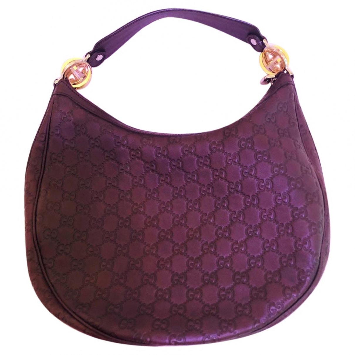 Gucci hobo brown leather handbag