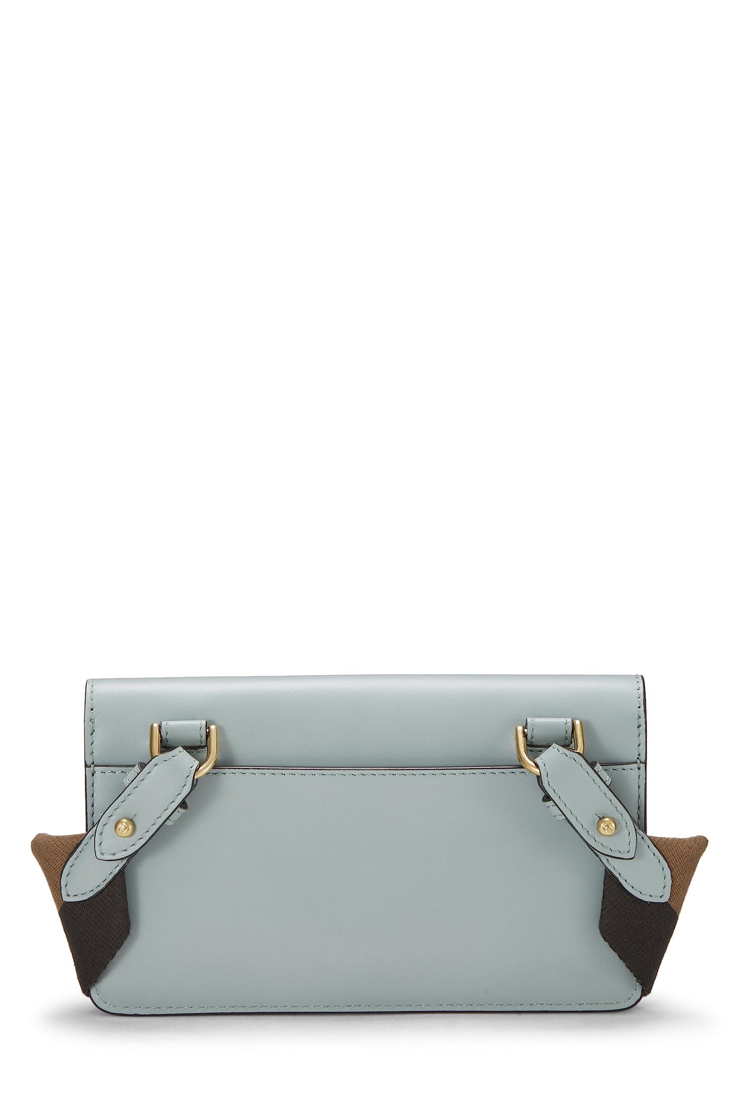 Fendi, Green Leather Flat Baguette Bag Mini, Green
