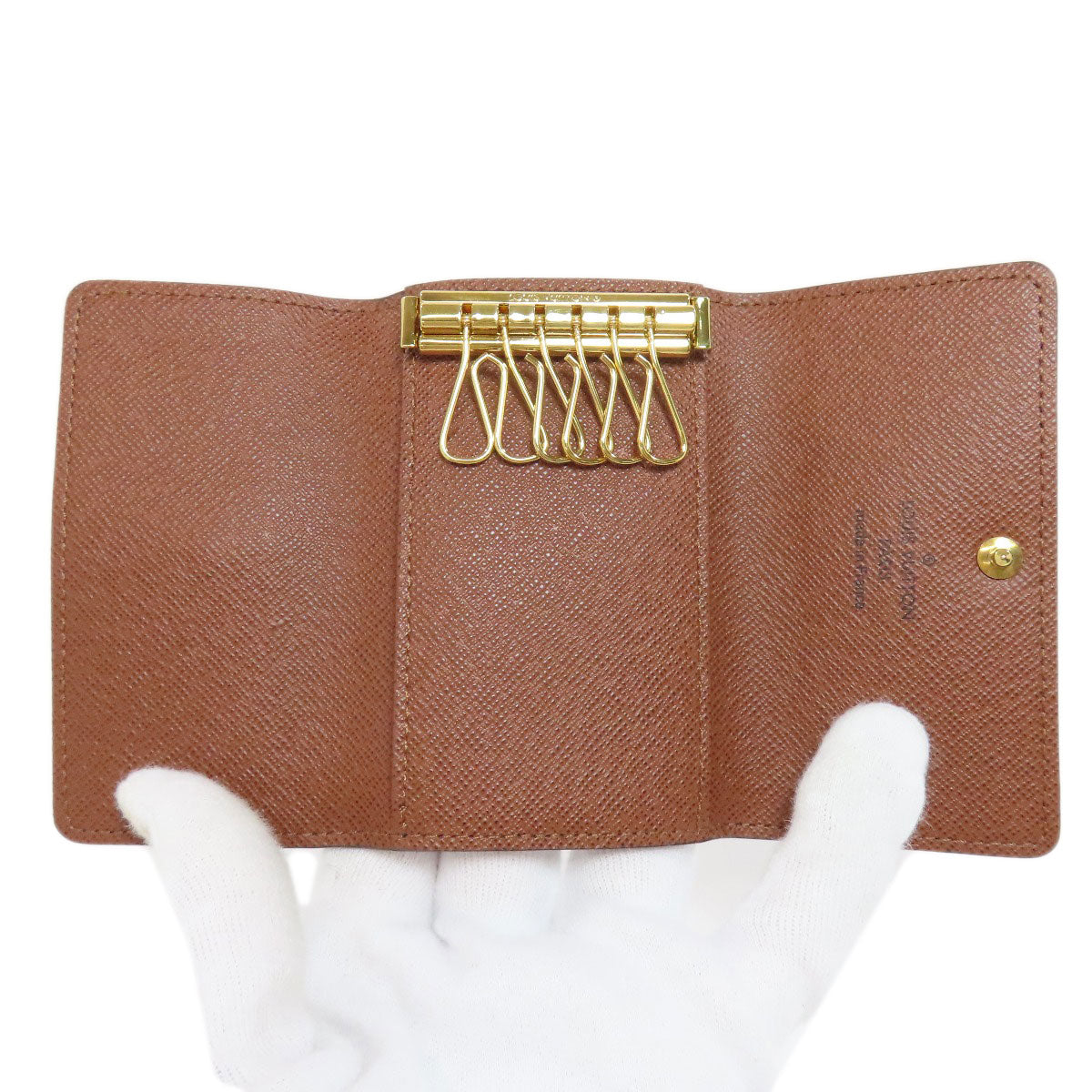 LOUIS VUITTON Key case Key holder Monogram canvas Brown Multicles6 Women(Unisex)