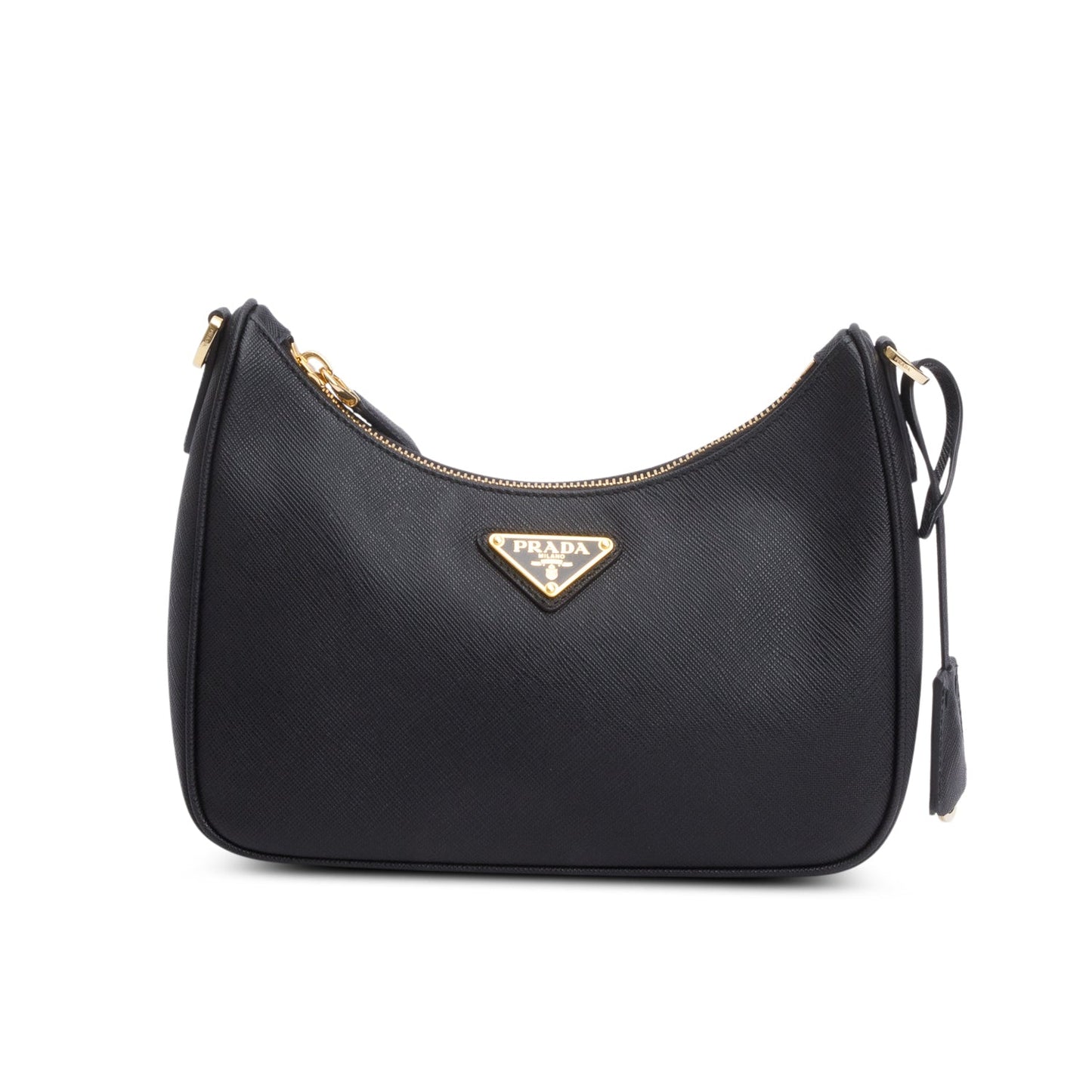 Prada Black Saffiano Lux Mini Re-Edition Shoulder Bag