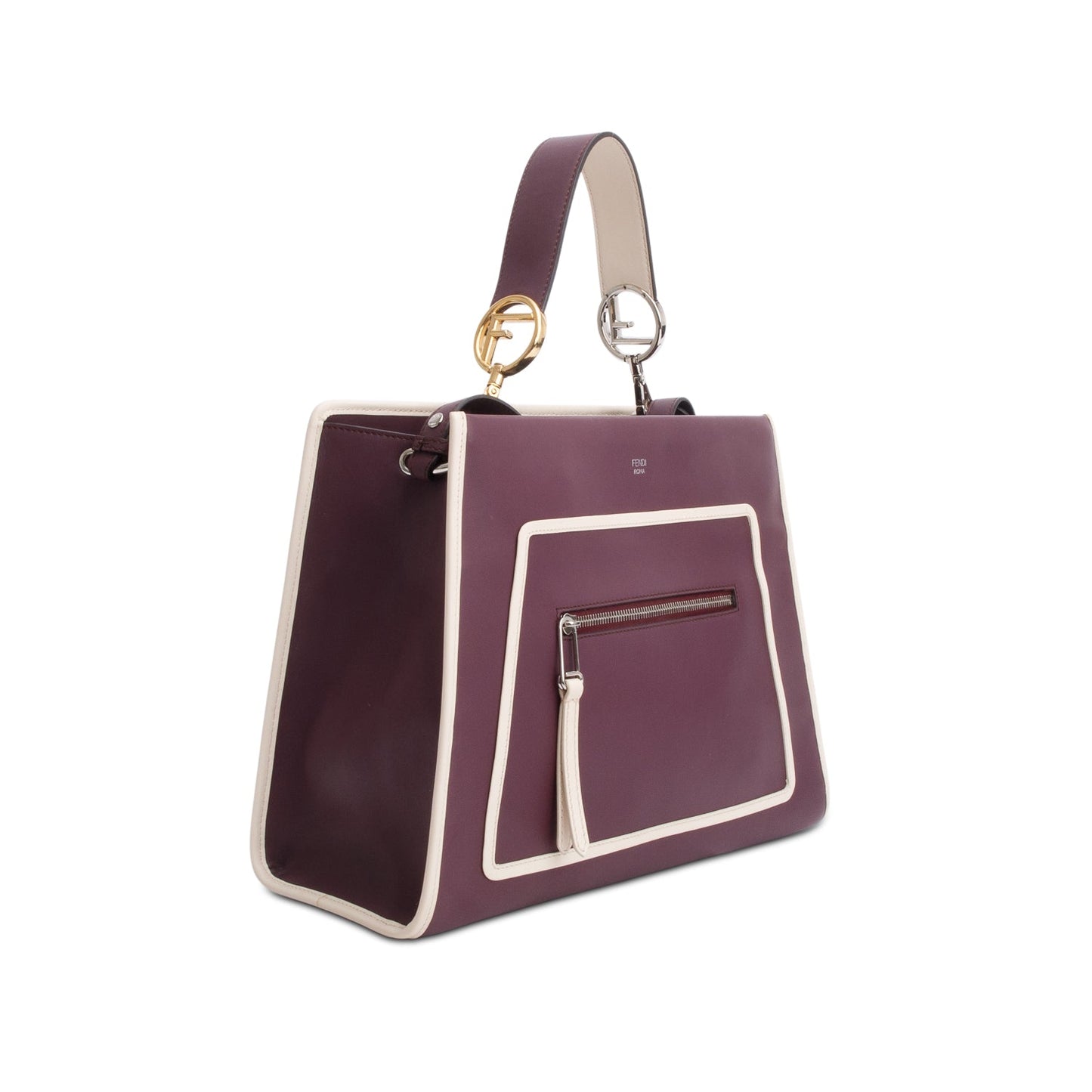 Fendi Purple Calfskin Medium Runaway Tote