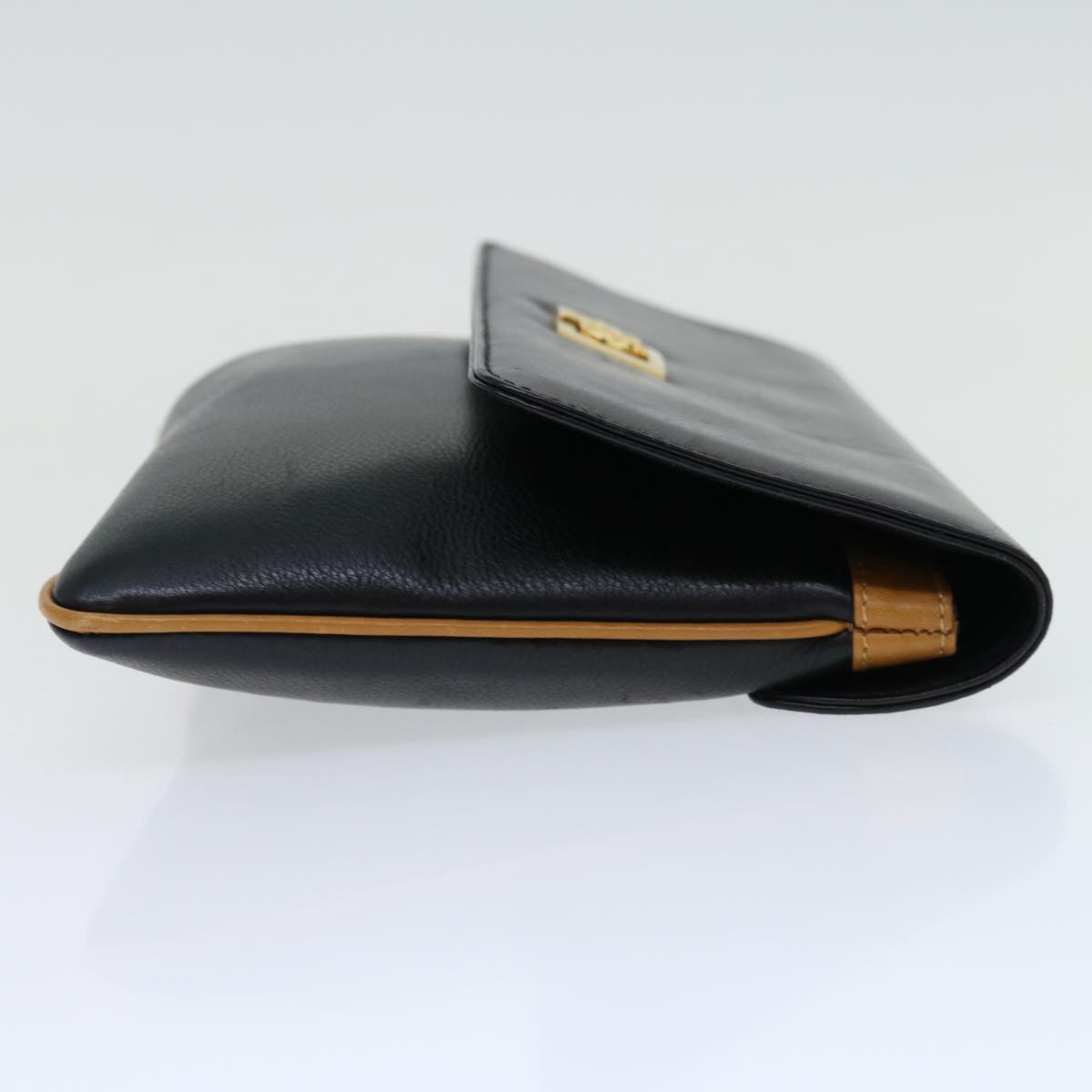 Luxury CELINE Clutch Bag Leather Black 68363