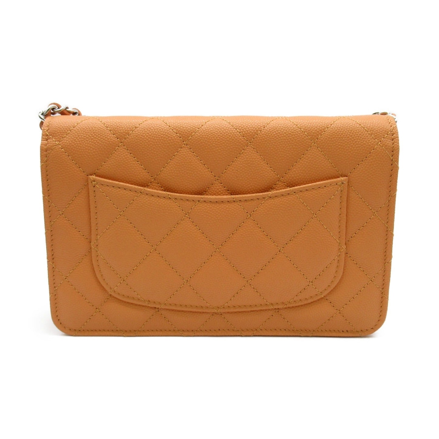 Chanel Chain Wallet Chain Wallet Bag Caviar S (Green ) Orange/Pink AP3709 B14928 NS838