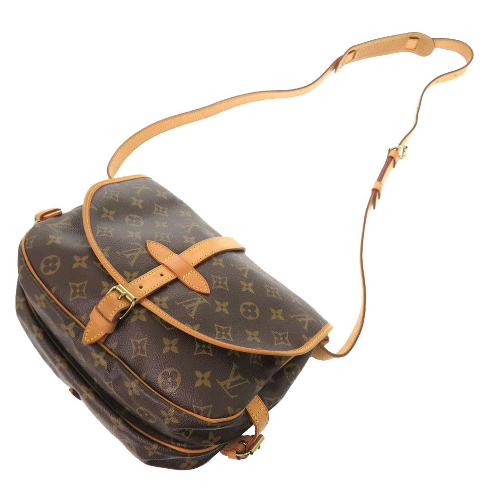 Elegant Women's Shoulder Bag | LOUIS VUITTON Shoulder Bag Monogram canvas Brown Monogram Saumur 30 mens(Unisex)
