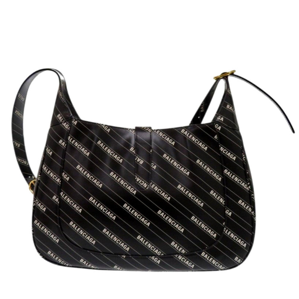 GUCCI Shoulder Bag 636712 leather black The Hacker Project Balenciaga Collaboration Jackie 1961 Women