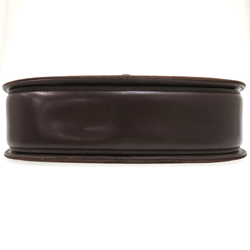 GUCCI Handbag leather Brown Bamboo turnlock handbag Women