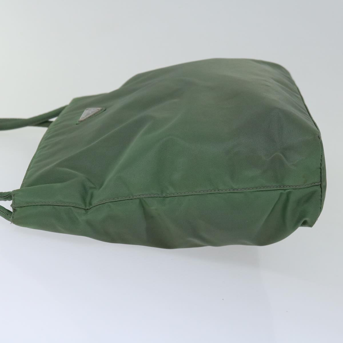 PRADA Hand Bag Nylon Khaki Auth 70592