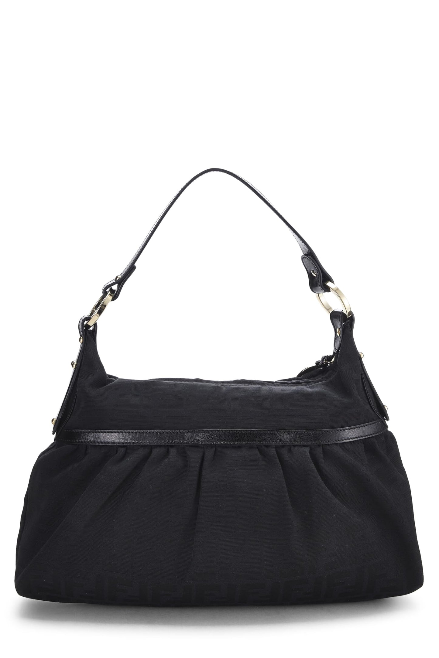 Fendi, Black Zucca Canvas Chef Hobo, Black