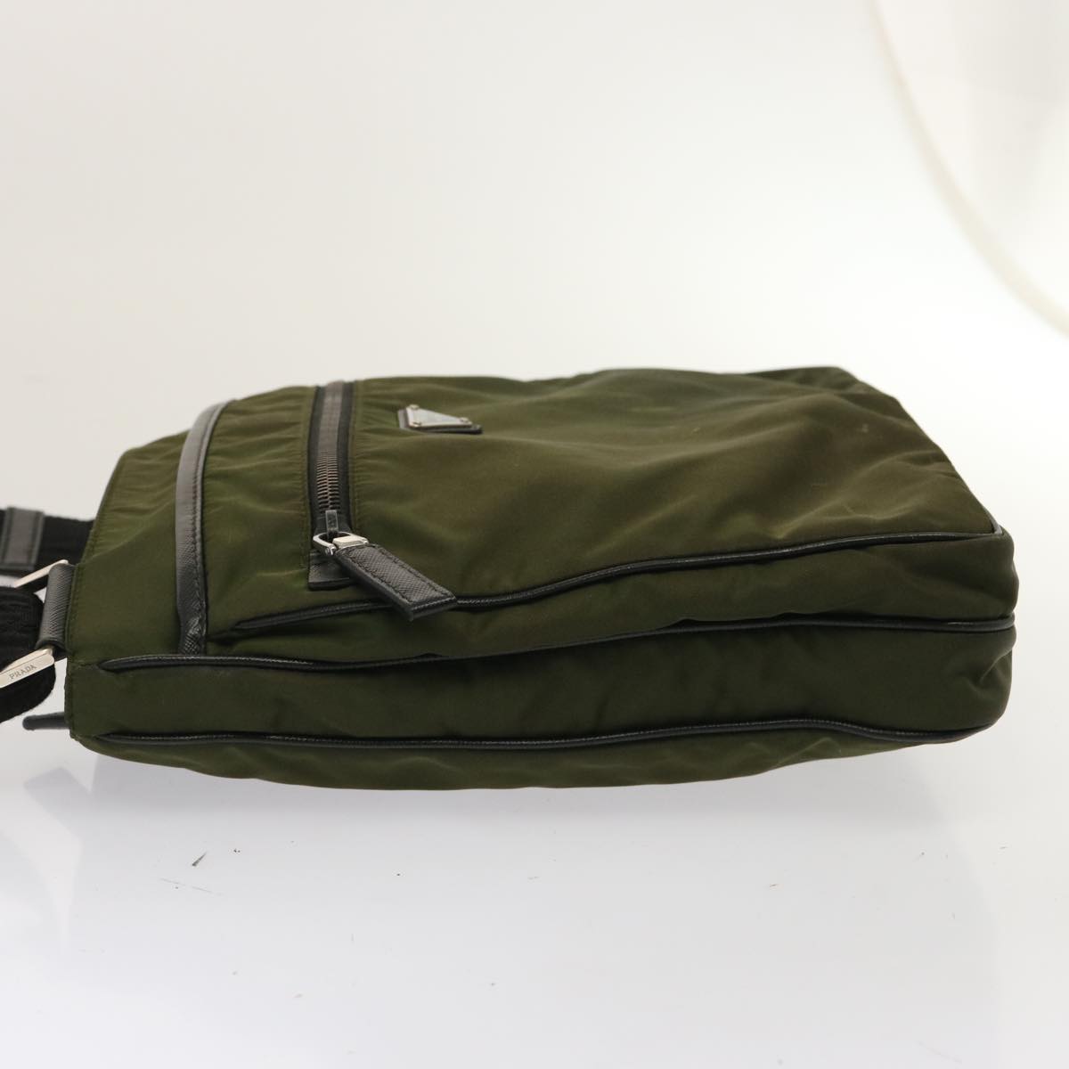 PRADA Shoulder Bag Nylon Khaki Auth 72559