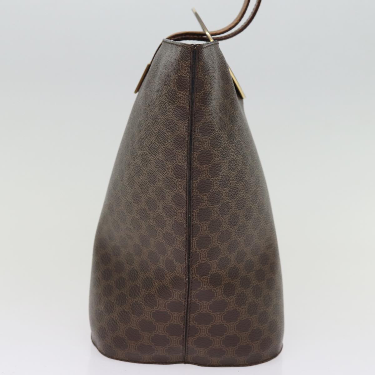 Luxury CELINE Macadam Canvas Shoulder Bag PVC Brown 74685