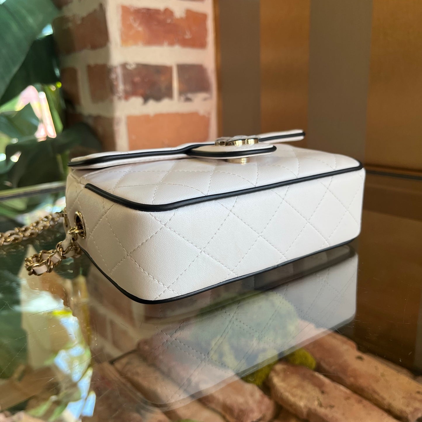 CHANEL Calfskin Crossbody Camera Bag