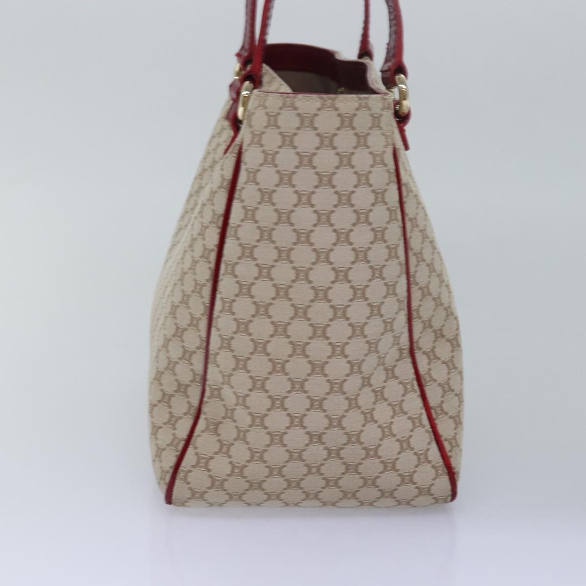 Luxury CELINE Macadam Canvas Hand Bag Beige 76899