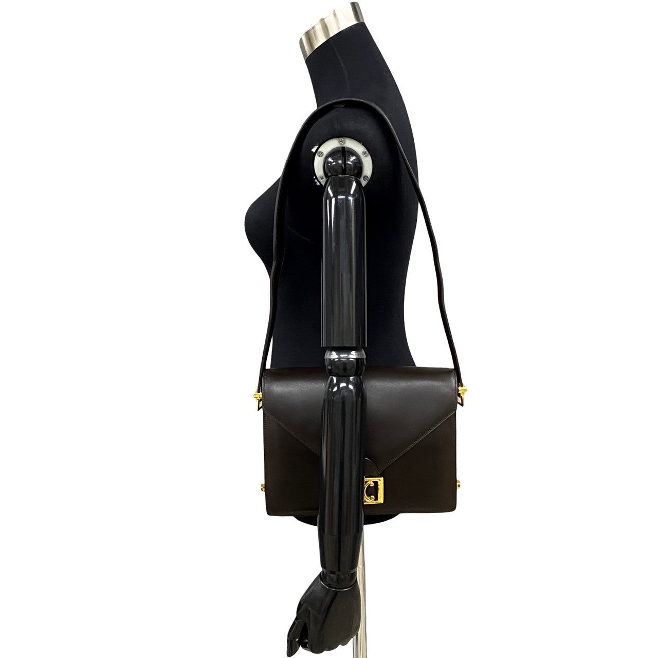 CELINE Shoulder Bag leather Brown Women