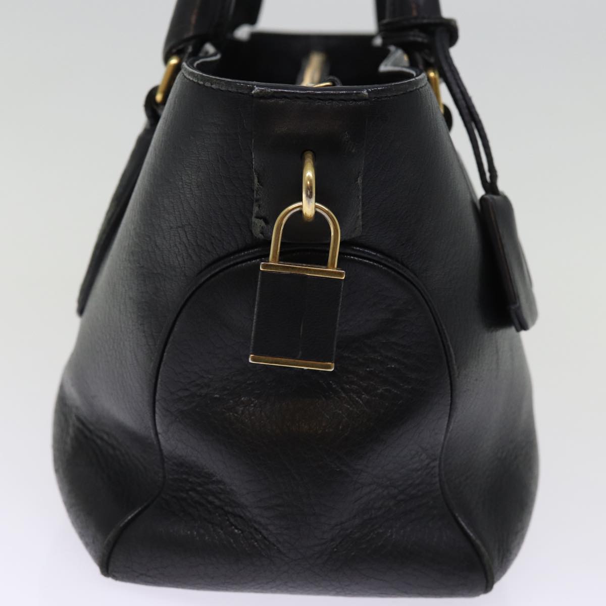 Luxury CELINE Hand Bag Leather Black 77383