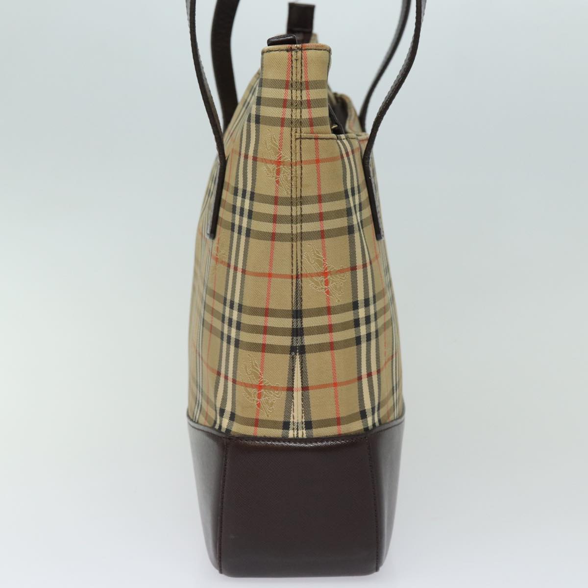 Burberry Nova Check Shoulder Bag Canvas Beige Auth 77833