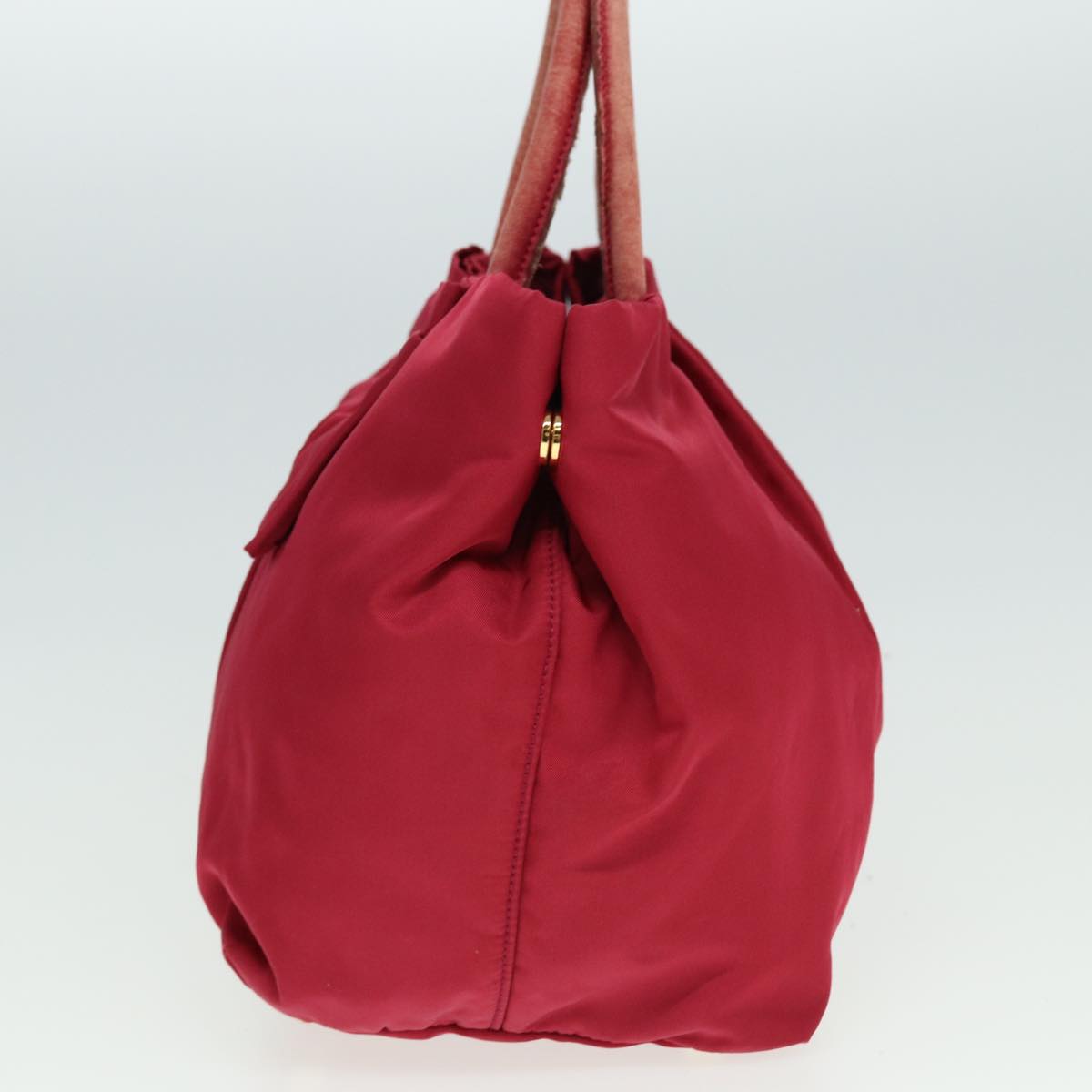 PRADA Ribbon Hand Bag Nylon Pink Auth 78261