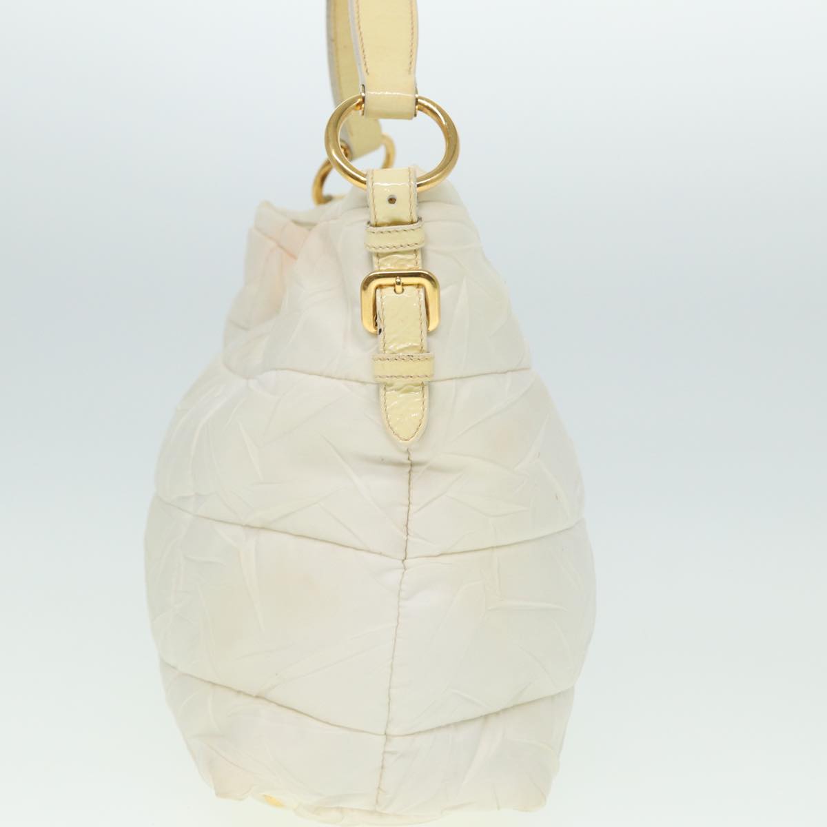 PRADA Shoulder Bag Nylon White Auth