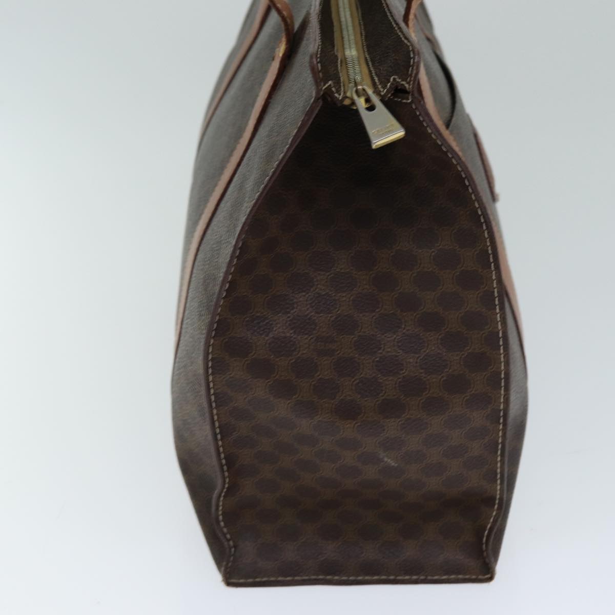 Luxury CELINE Macadam Canvas Shoulder Bag PVC Leather Brown 79543