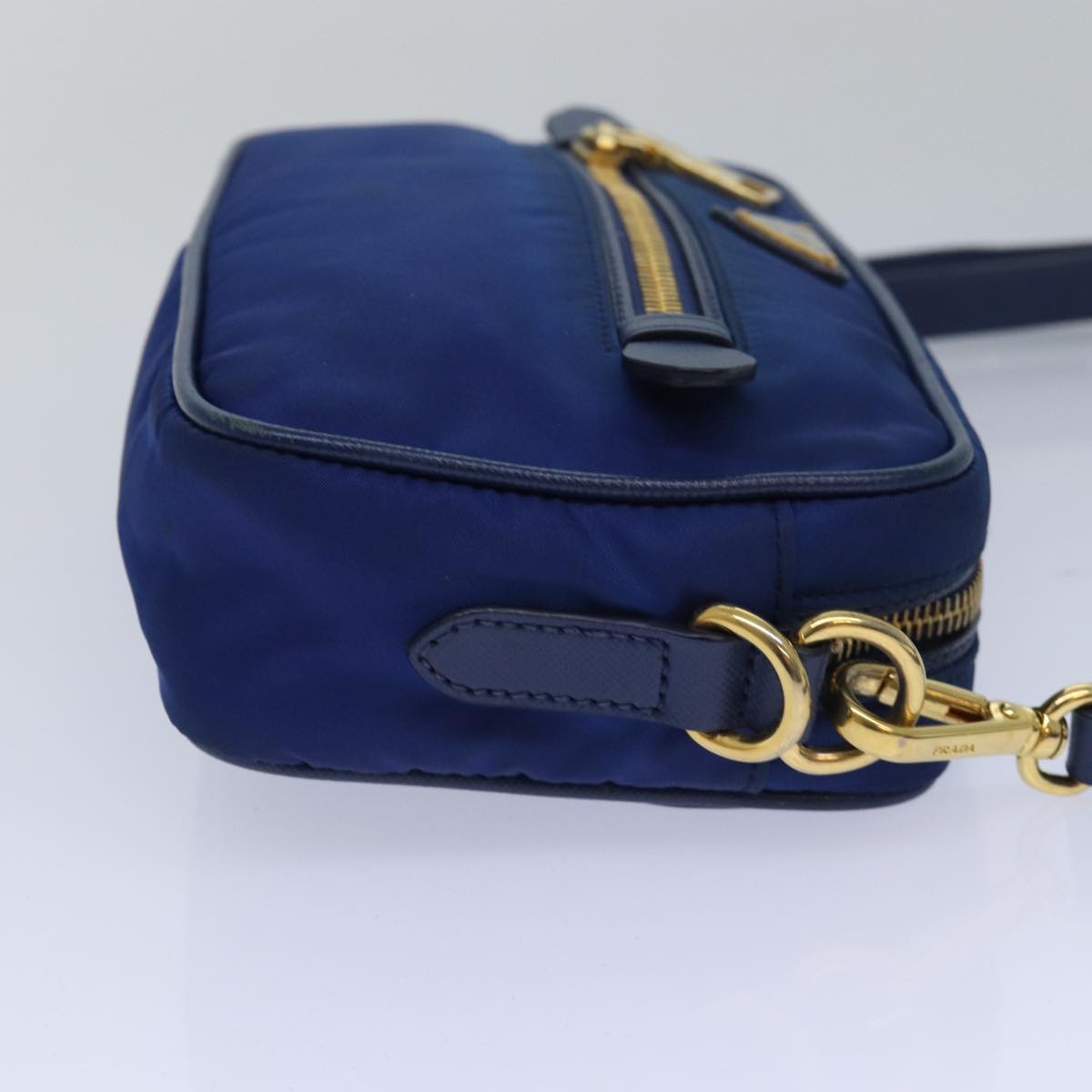 PRADA Shoulder Bag Nylon Blue Auth