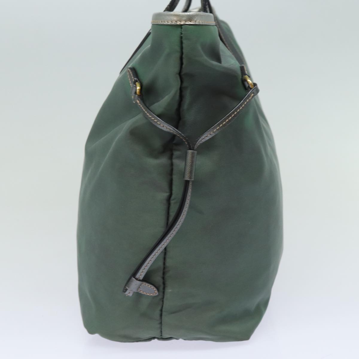 PRADA Tote Bag Nylon Green Auth