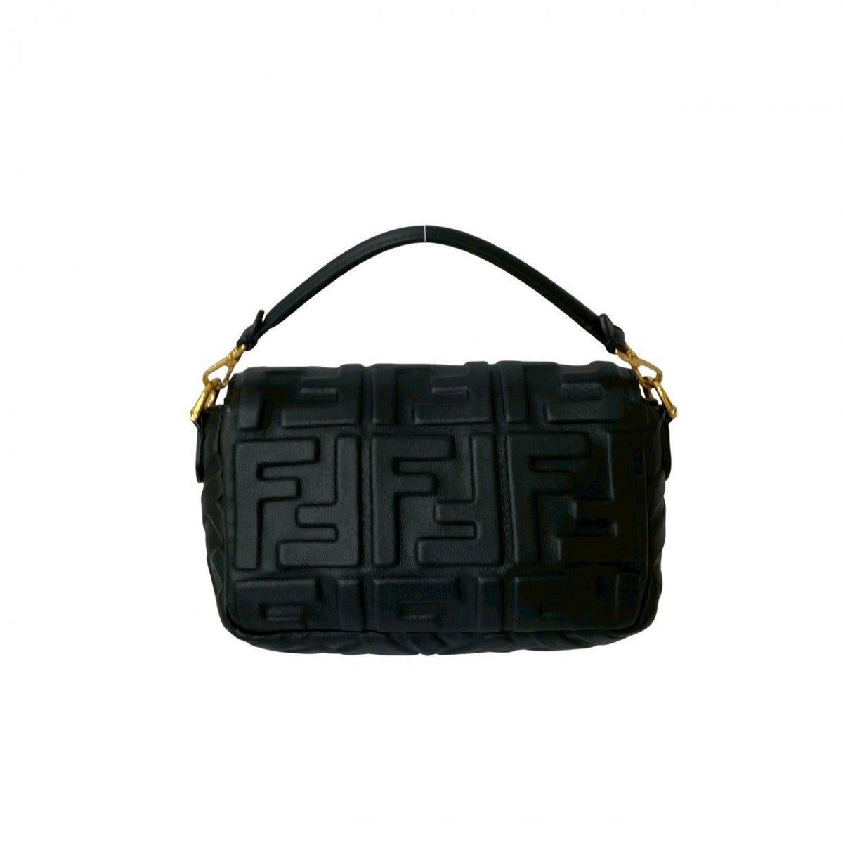 FENDI Shoulder Bag leather black Mamma Bucket