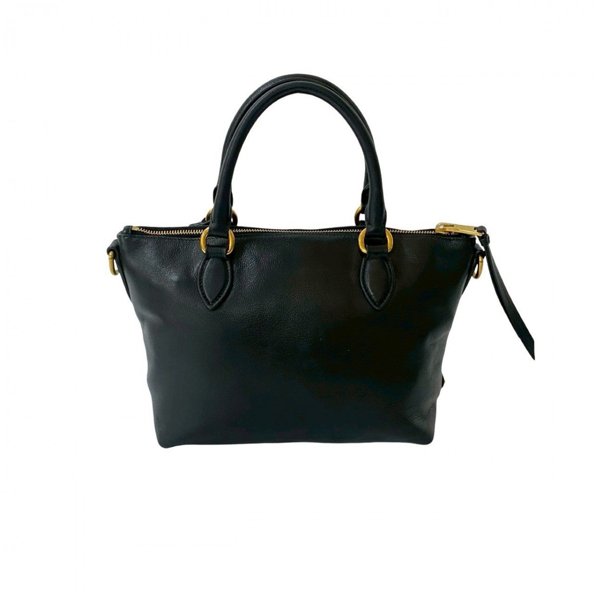 PRADA Shoulder Bag leather black