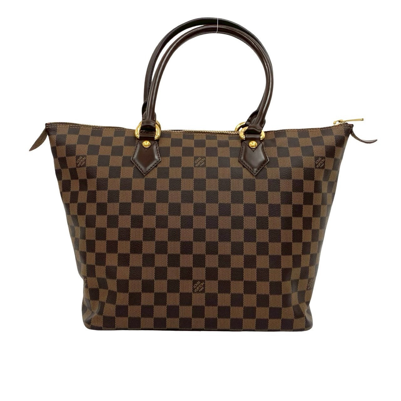 LOUIS VUITTON Handbag leather Brown Damier Saleya MM
