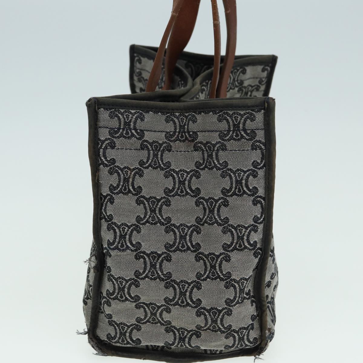 Luxury CELINE Paris Macadam Canvas Hand Bag Gray 83427