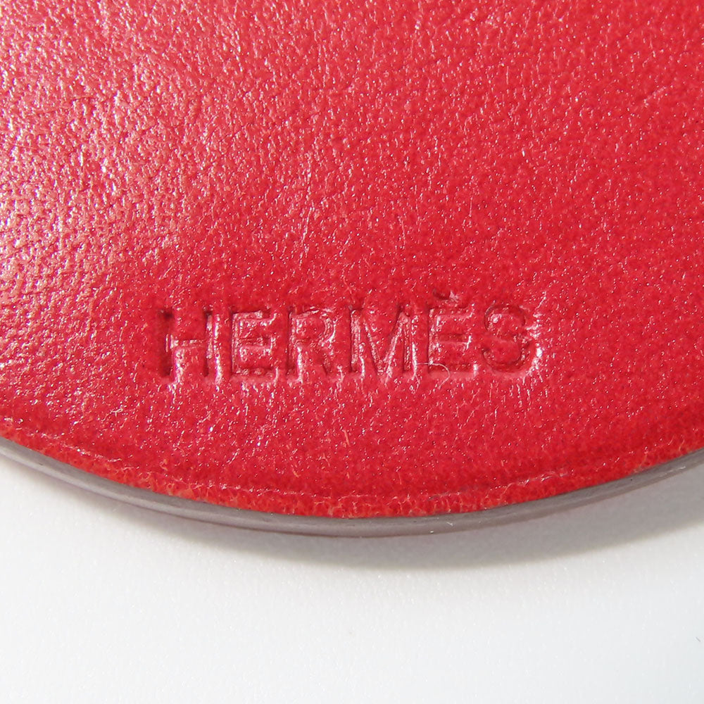 HERMES Bag charm Leather, Silver925 Red animal Women