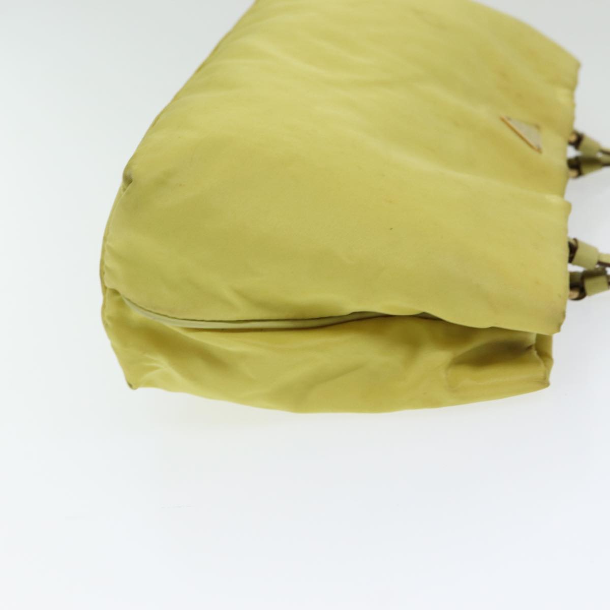 PRADA Tote Bag Nylon Yellow Auth