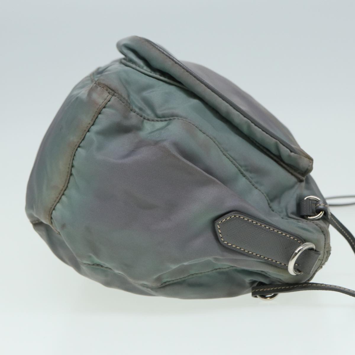 PRADA Shoulder Bag Nylon Gray Auth