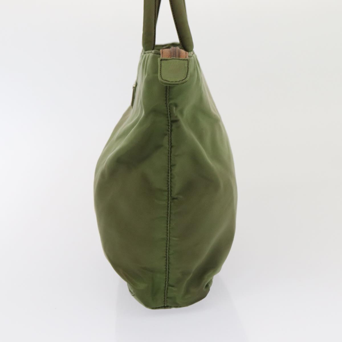 PRADA Hand Bag Nylon Khaki Auth