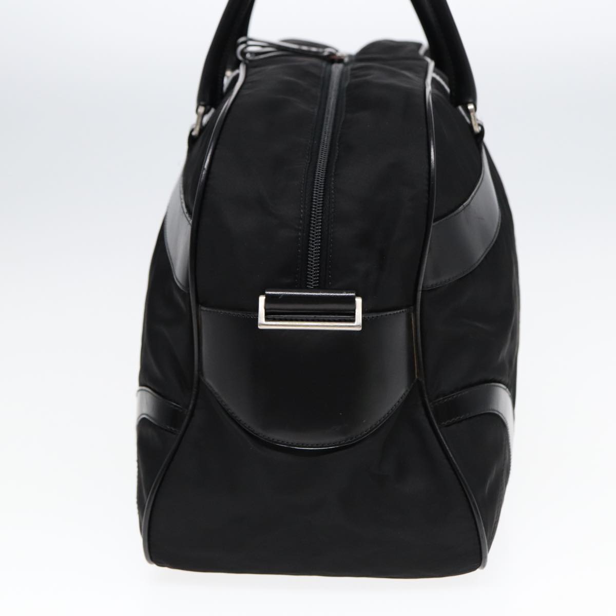 PRADA Shoulder Bag Nylon Black Silver Auth